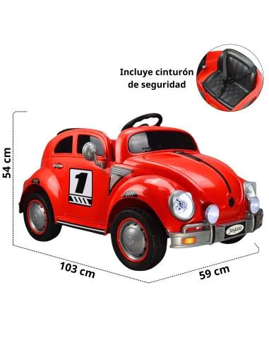 Montable para Niños Vocho Electrico Control Remoto luz 12V | Joykoo Tienda Oficial