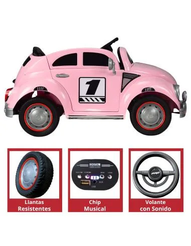Montable para Niños Vocho Electrico Control Remoto luz 12V | Joykoo Tienda Oficial