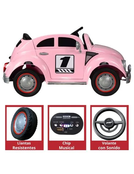 Montable para Niños Vocho Electrico Control Remoto luz 12V | Joykoo Tienda Oficial