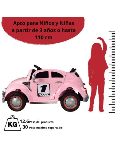 Montable para Niños Vocho Electrico Control Remoto luz 12V | Joykoo Tienda Oficial