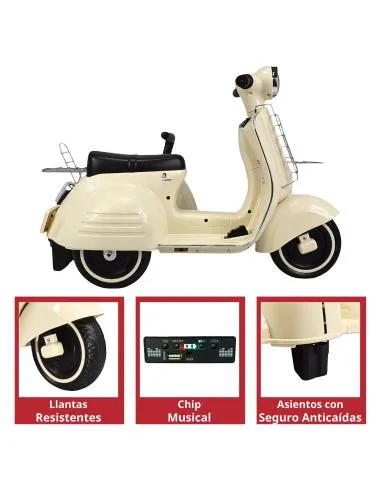 Motocicleta Montable Electrica Doble Asiento Sonido Luz Led 6v | Joykoo Tienda Oficial
