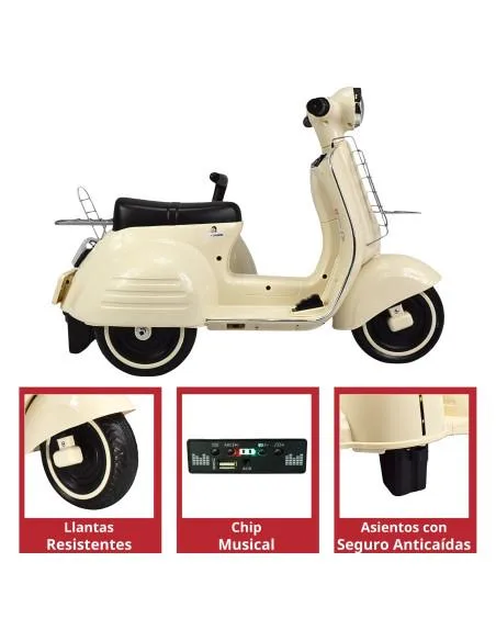Motocicleta Montable Electrica Doble Asiento Sonido Luz Led 6v | Joykoo Tienda Oficial