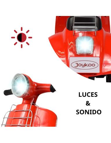Motocicleta Montable Electrica Doble Asiento Sonido Luz Led 6v | Joykoo Tienda Oficial