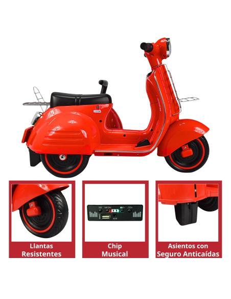 Motocicleta Montable Electrica Doble Asiento Sonido Luz Led 6v | Joykoo Tienda Oficial