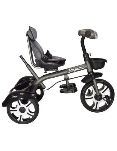 Triciclo Evolutivo para Niños Giratorio 360 con Luz y Sonido Ruedas de Eva Toldo y Bastón de Empuje | Joykoo Tienda Oficial