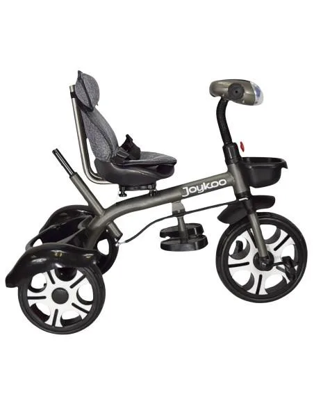 Triciclo Evolutivo para Niños Giratorio 360 con Luz y Sonido Ruedas de Eva Toldo y Bastón de Empuje | Joykoo Tienda Oficial