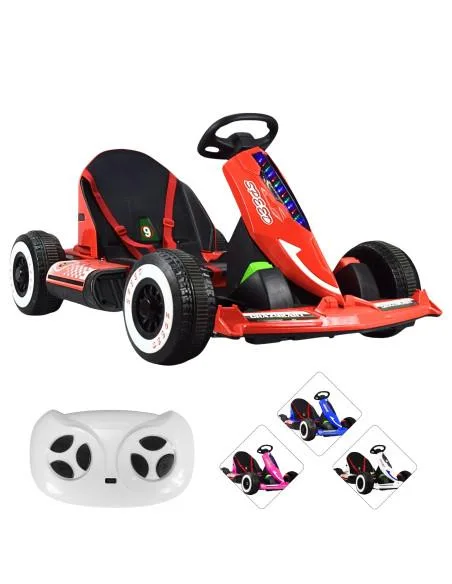 Montable Electrico Go Kart para Niños Largo Ajustable Luz 12v | Joykoo Tienda Oficial