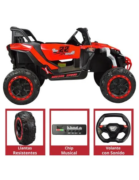 Montable Electrico Speed para Niños Control Remoto Luces Led y Sonido Bluetooth 12v | Joykoo Tienda Oficial