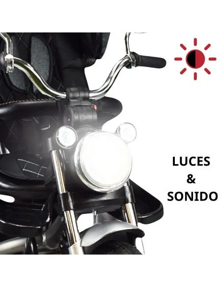 Triciclo para Niños Asiento Reclinable Giratorio 360 Luz y Sonido Llantas de Goma | Joykoo Tienda Oficial