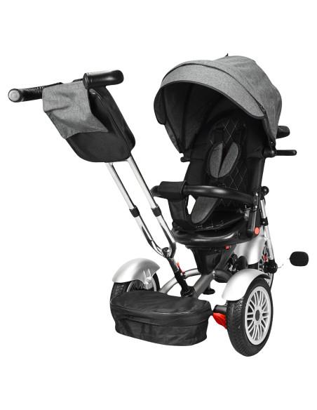 Triciclo para Niños Asiento Reclinable Giratorio 360 Luz y Sonido Llantas de Goma | Joykoo Tienda Oficial