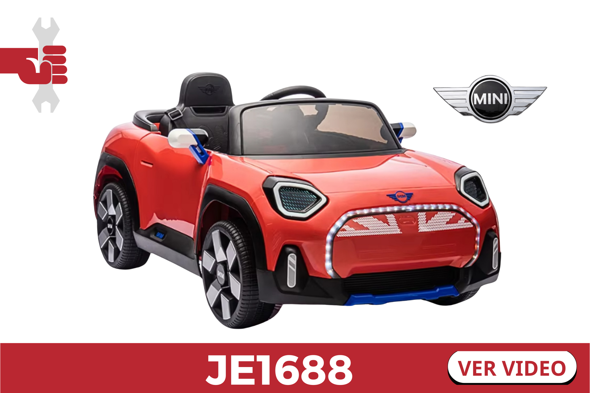 Montable tipo camioneta el&eacute;ctrica para ni&ntilde;os modelo JK-CM-5256 &ndash; imagen para video de instalaci&oacute;n