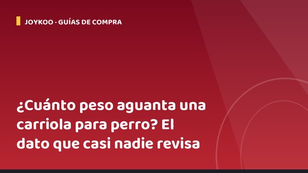 ¿Cuánto peso aguanta una carriola para perro? El dato que casi nadie revisa
